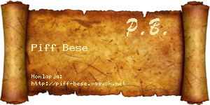 Piff Bese névjegykártya